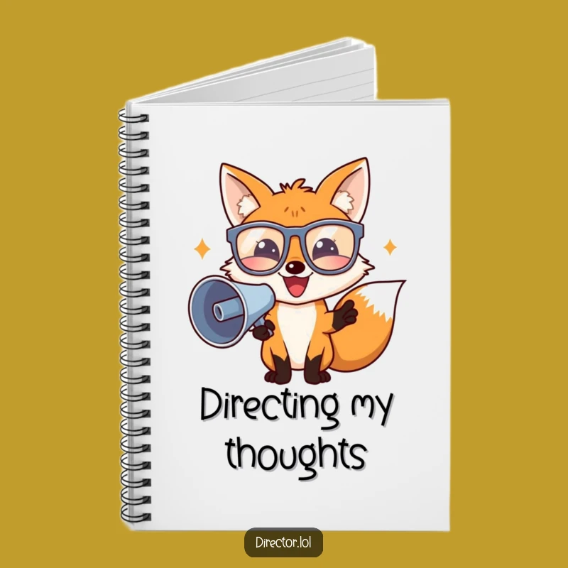 Funny Director Fox Notebook, Hilarious Journal for Movie Ideas & Notes