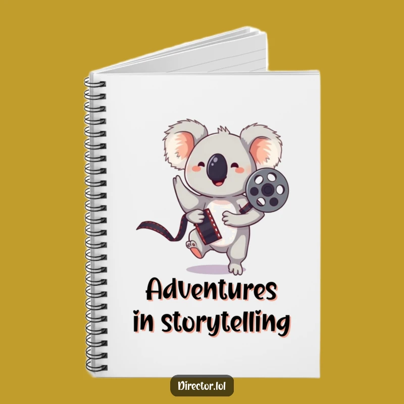 Funny Koala Notebook: Jot Down Ideas with Film Reel Charm