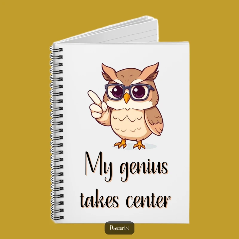 Funny Owl Director Notebook: Proud Owl Jotting Down Stage Directions!