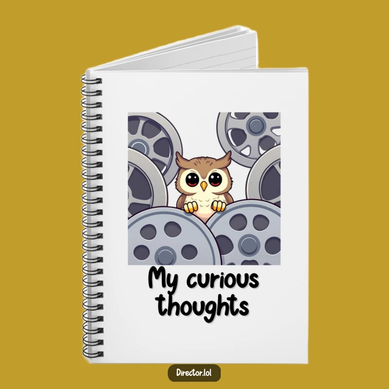Funny Owl Film Reel Notebook: Capture Your Thoughts with Cinematic Curiosity!