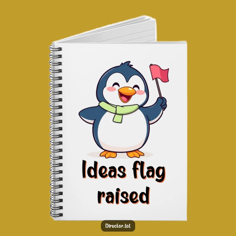 Funny Penguin Flag Notebook - Jot Down Your Happiest Thoughts