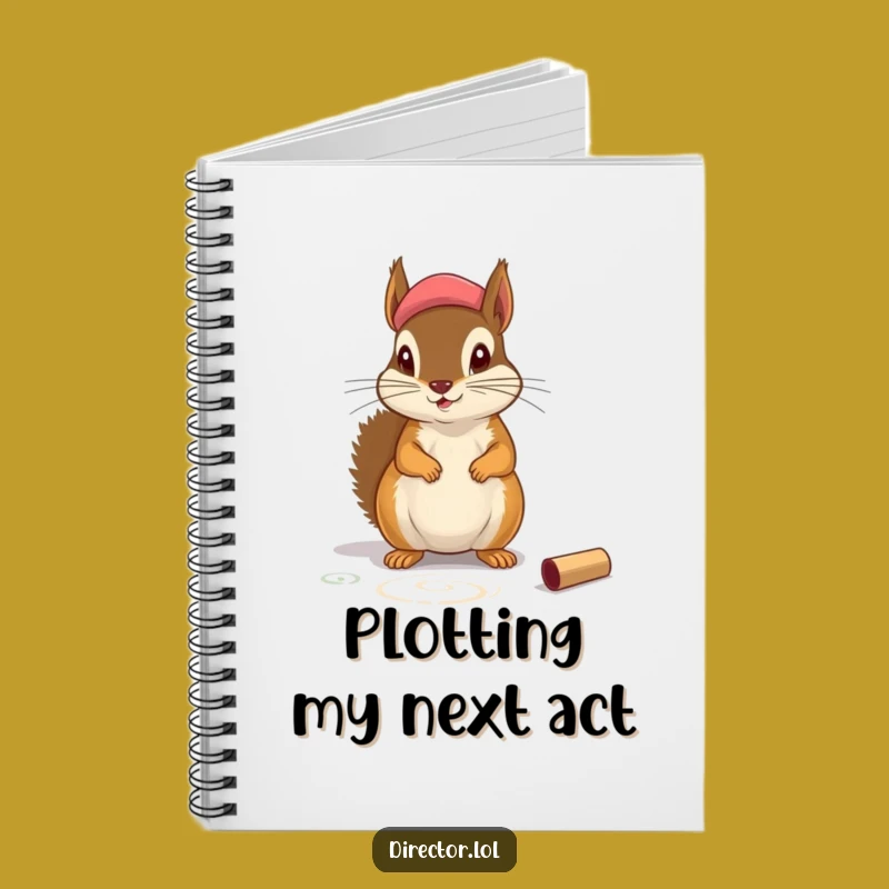Funny Squirrel Beret Notebook: Jot Down Ideas with Thespian Rodent Flair Gift