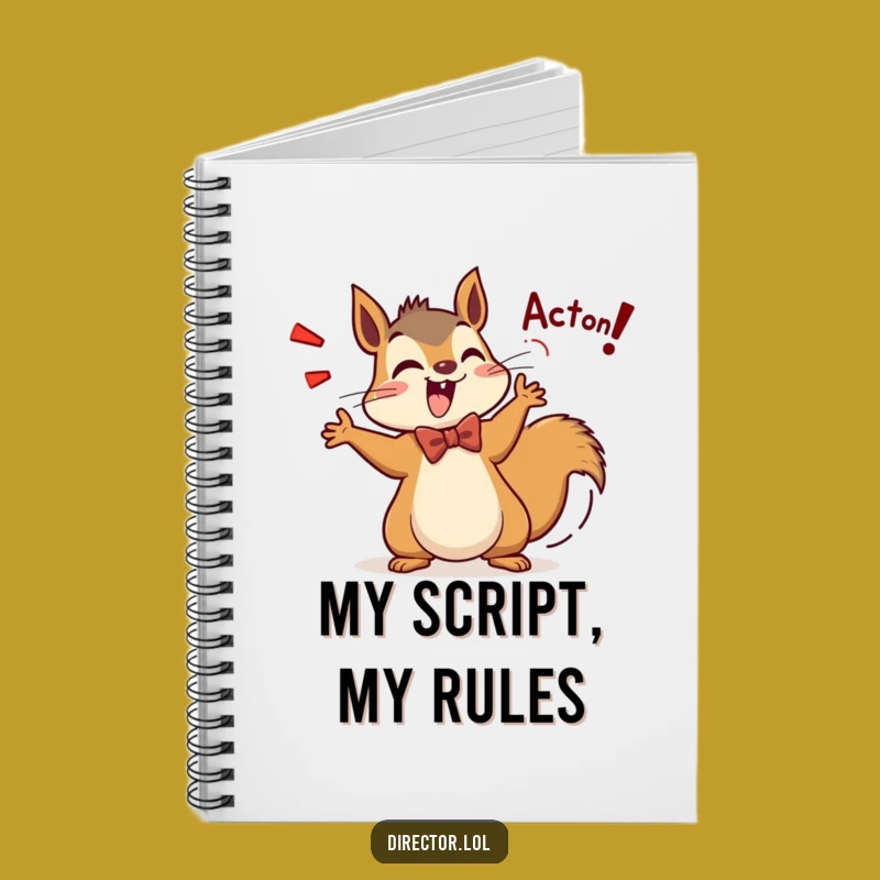 Funny Squirrel Director Notebook: Jot Down Scripts with Action! Perfect Humorous Gift