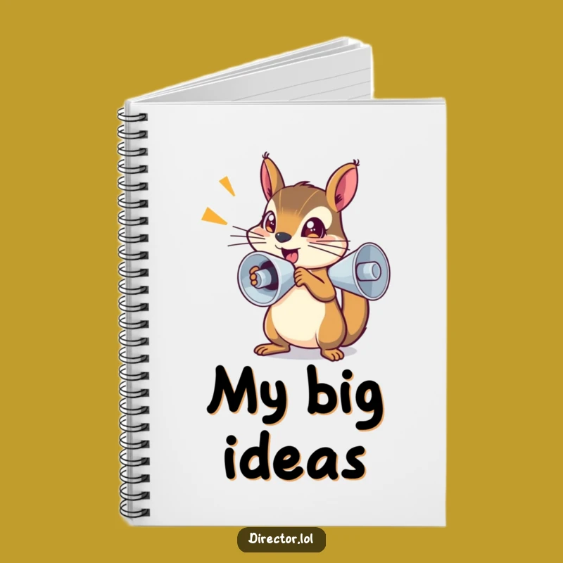 Funny Squirrel Megaphone Notebook - Lined Action Journal Gift