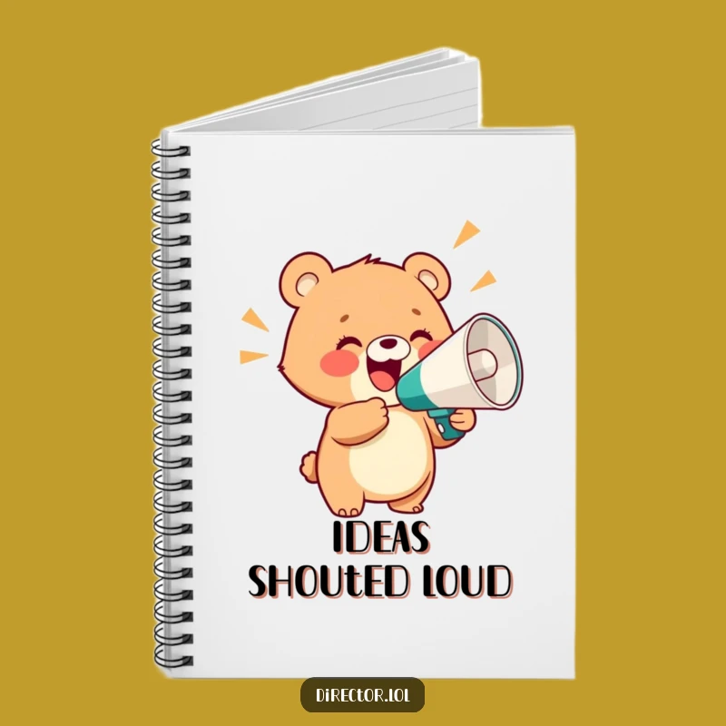 Funny Bear Cub Megaphone Notebook: Shout Your Ideas with this Hilarious Journal