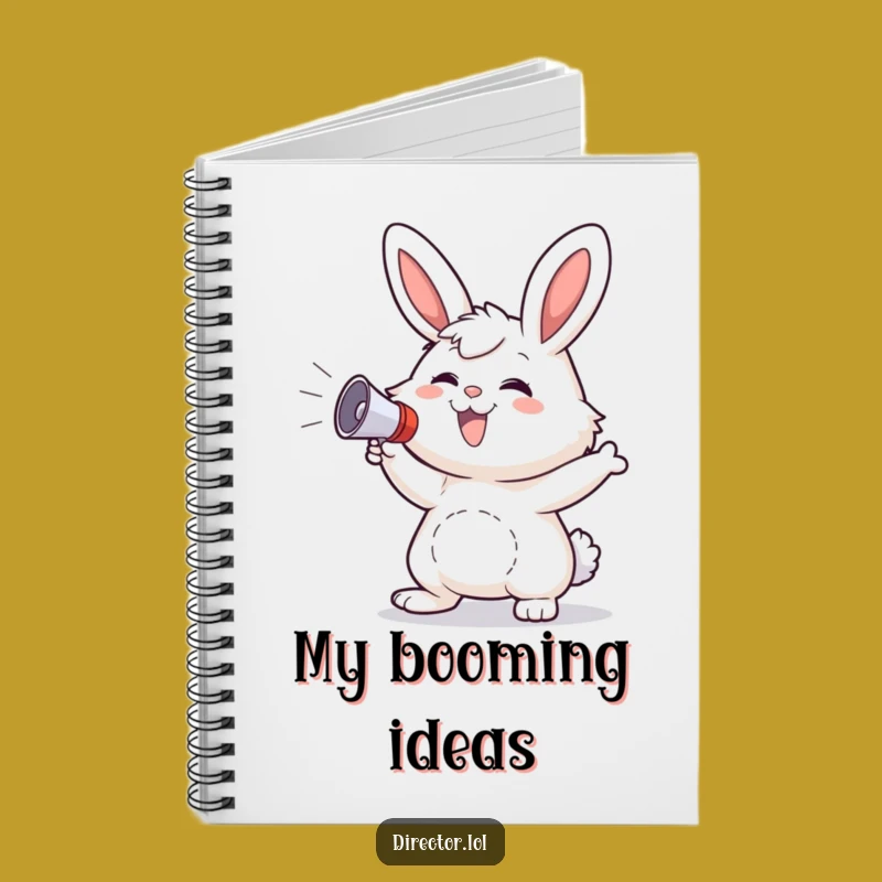 Funny Bunny Megaphone Notebook: Enthusiastic Leader Journal, Perfect Gift