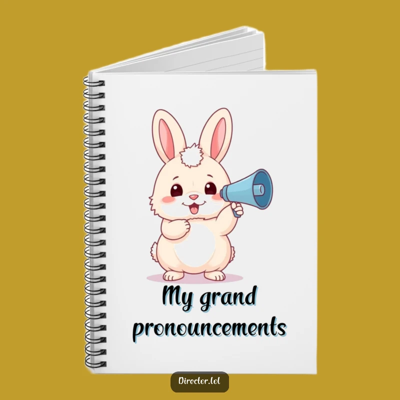 Funny Bunny Megaphone Notebook: Creative Fluffy Creator Journal Gift