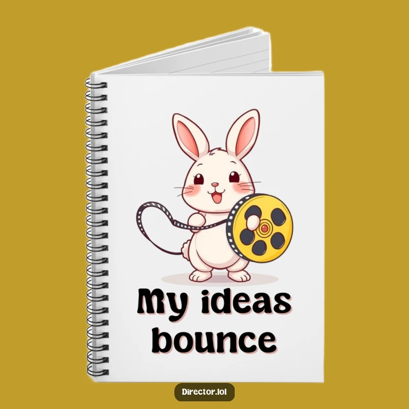 Funny Playful Rabbit Notebook, Hilarious Journal for Movie Ideas & Notes