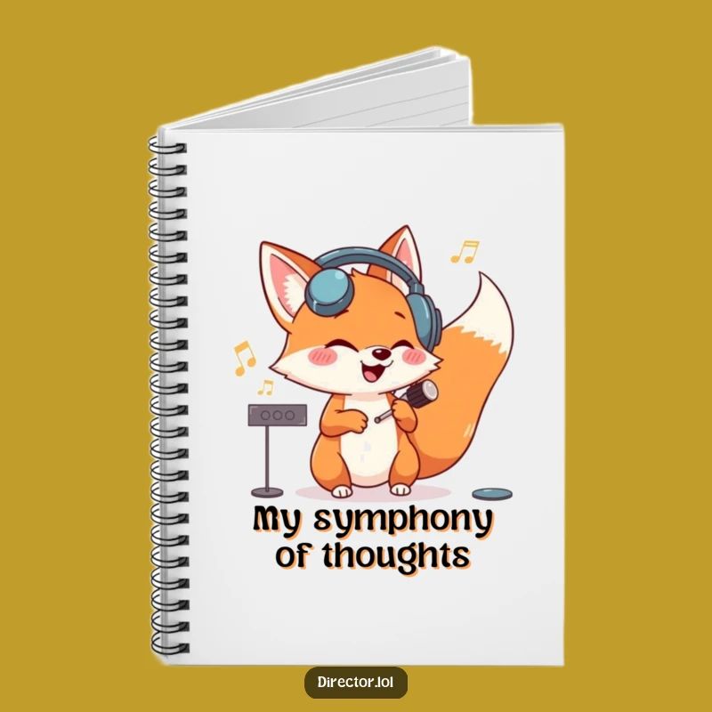 Funny Fox Conductor Notebook: Musical Maestro Journal Gift