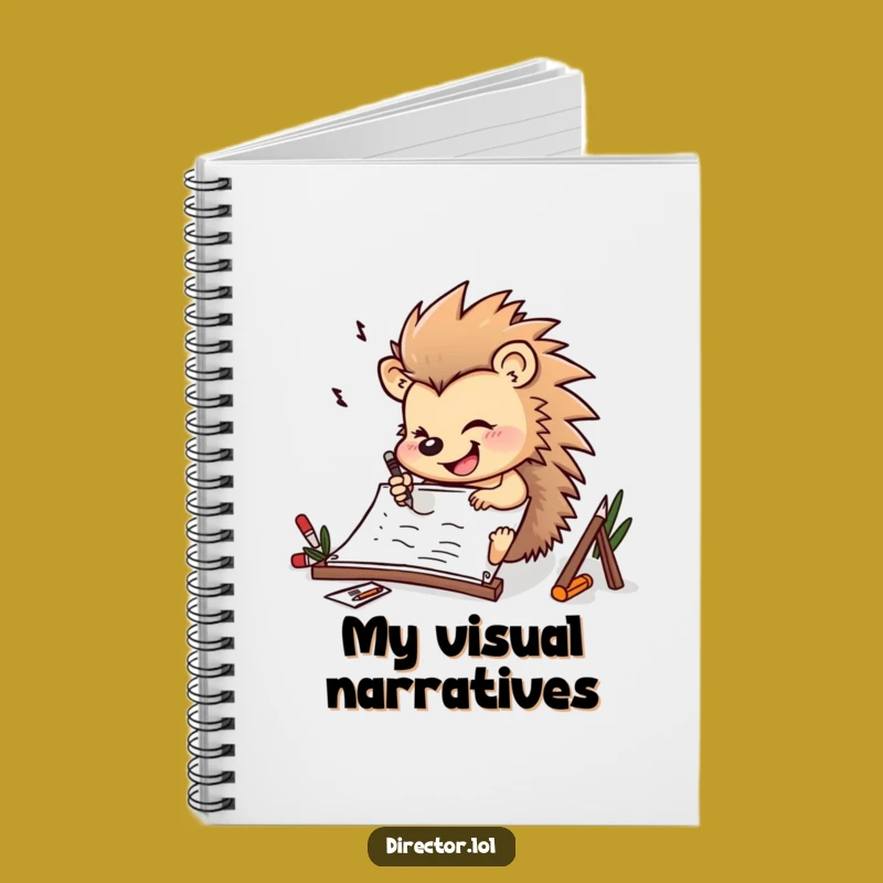 Funny Hedgehog Storyboard Notebook: Artist Journal Gift