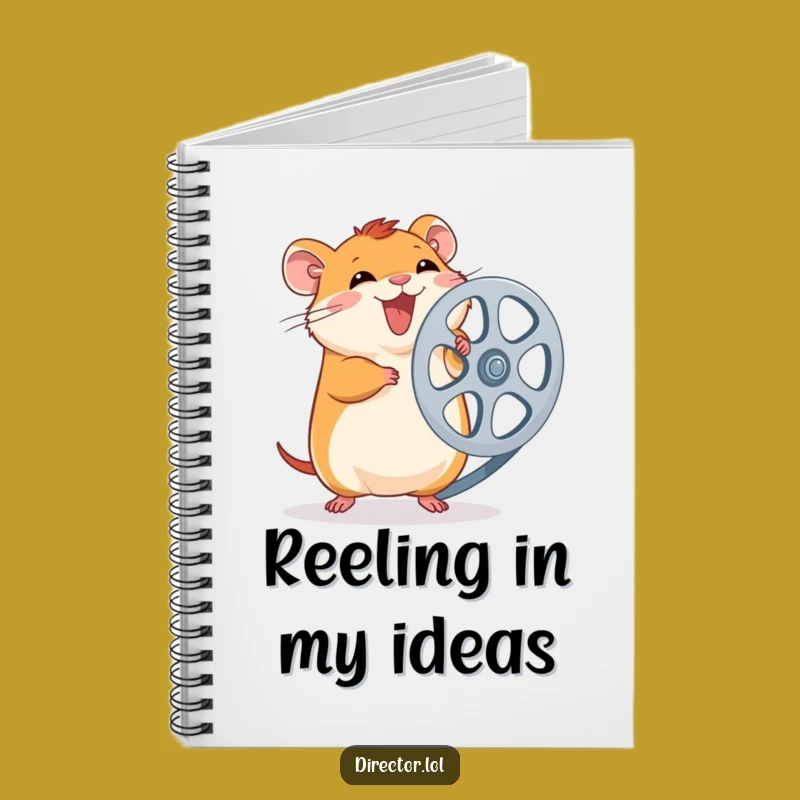 Funny Hamster Film Reel Notebook: Journal with Giggling Hamster, Spinning Reel, Movie Gift