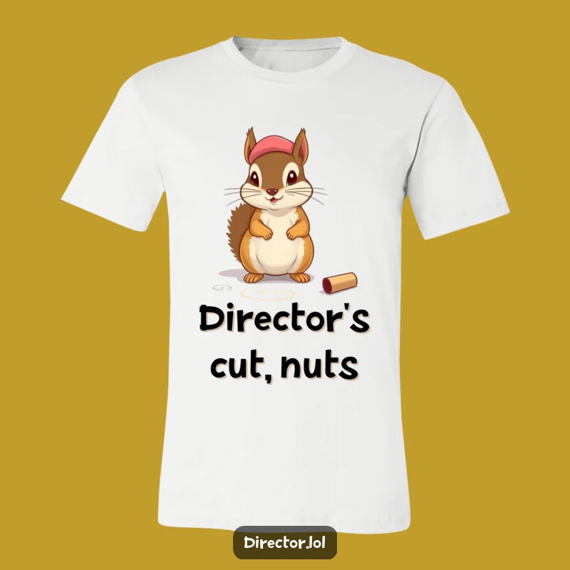 Funny Squirrel Beret T-Shirt: The Determined Thespian Rodent Fashion Statement Gift