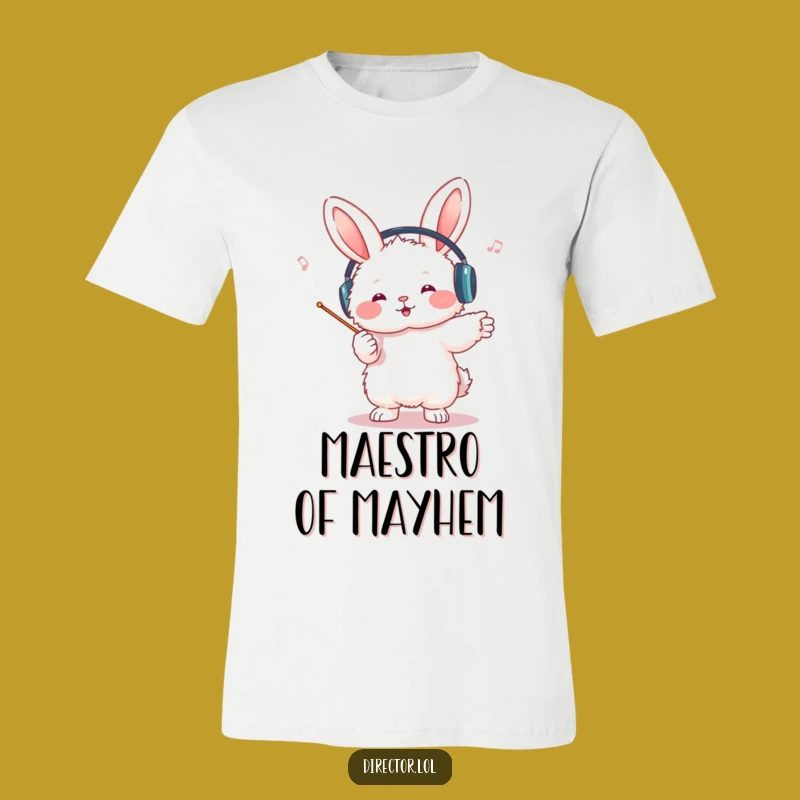 Funny Bunny Conductor T-Shirt: Hilarious Maestro Tee for Music Lovers