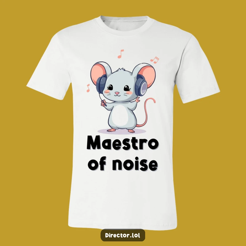 Funny Mouse Conductor T-Shirt - Hilarious Music Tee for Audiophiles