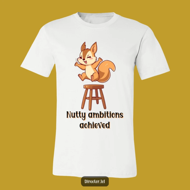 Funny Squirrel Focus T-Shirt - Conquer Your Day with Nutty Determination