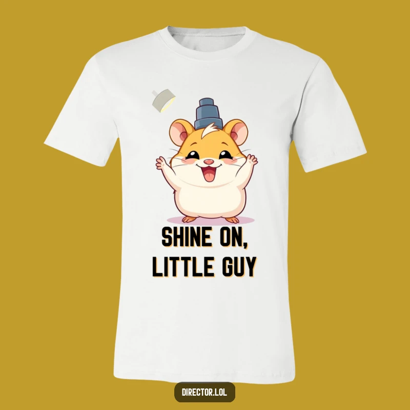 Funny Hamster Spotlight T-Shirt: Grinning Star of the Show