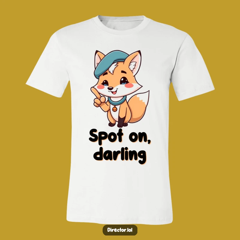 Funny Fox Beret Tee: Wear Your Confidence with this Hilarious Statement Shirt
