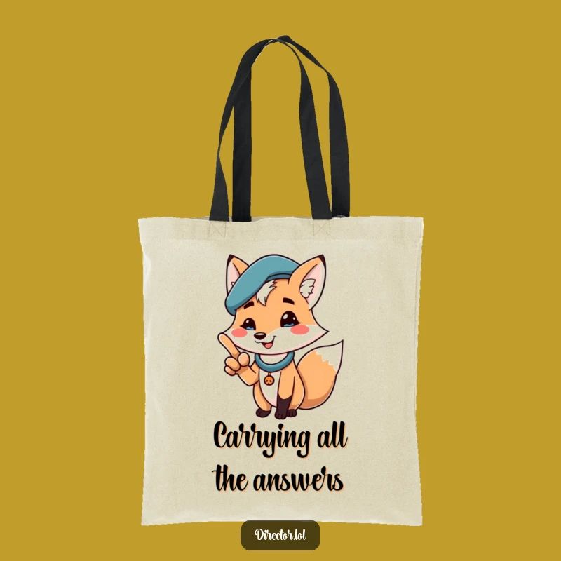 Funny Fox Beret Tote: Carry Your Style with this Hilarious and Chic Accessory