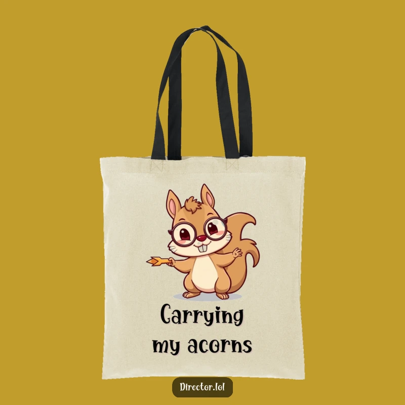 Funny Squirrel Director Tote Bag: Carry Your Map with Style