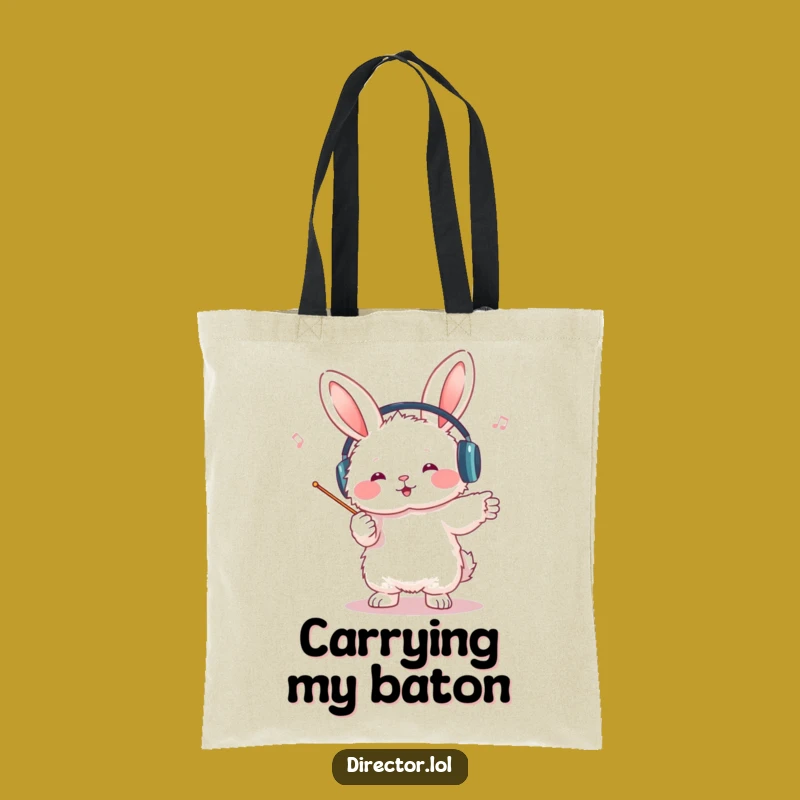 Funny Bunny Conductor Tote Bag: Hilarious Music Lover's Carryall, Great Gift