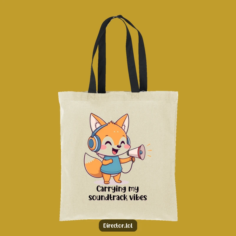 Funny Fox Director Tote Bag: Carry Your Vision & Your Essentials!