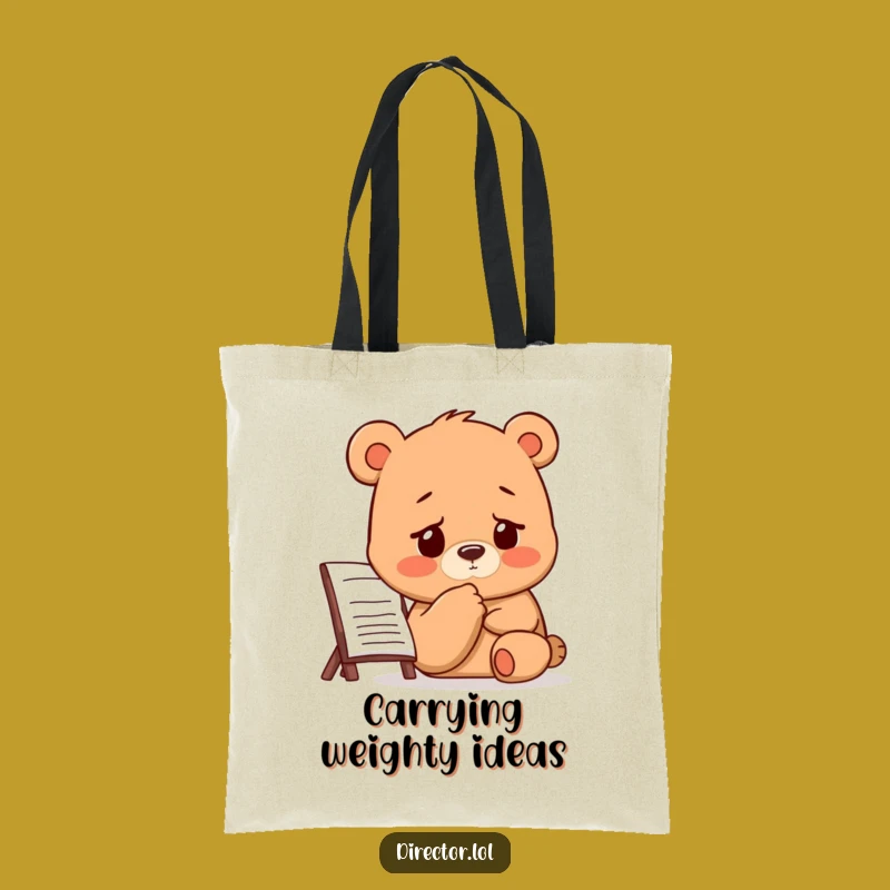 Funny Bear Director Tote Bag: Carry Your Concepts! Perfect Humorous Gift