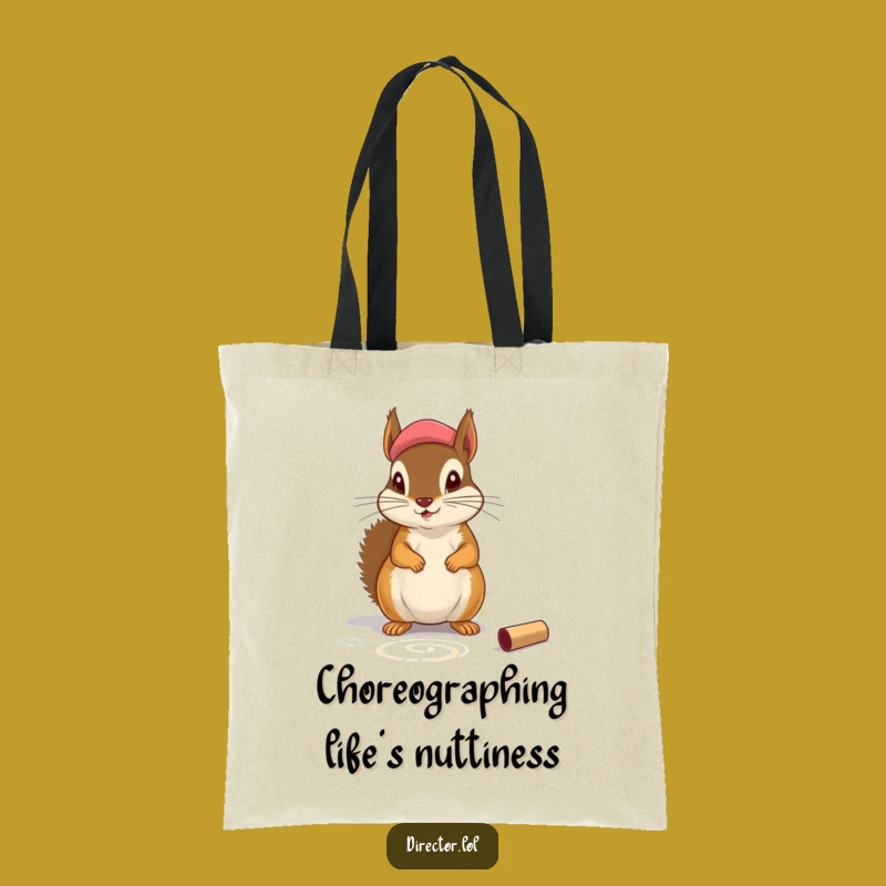 Funny Squirrel Beret Tote Bag: Carry Your Art & Essentials with Humor