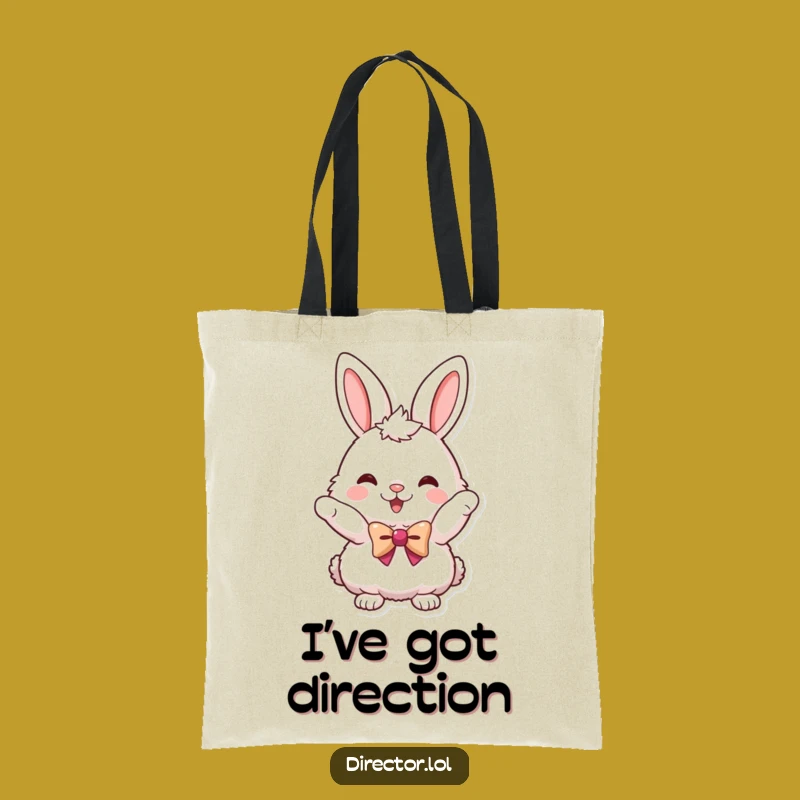 Funny Bunny Bowtie Tote: Stylish & Humorous Carry-all for Daily Adventures