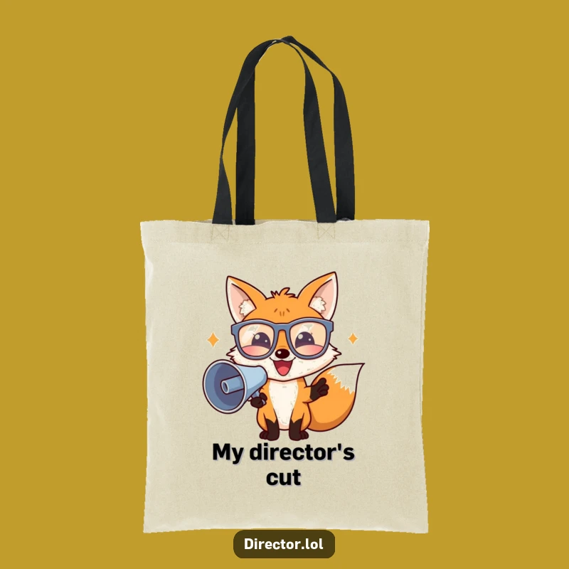 Funny Director Fox Tote Bag, Stylish & Humorous Movie Accessory
