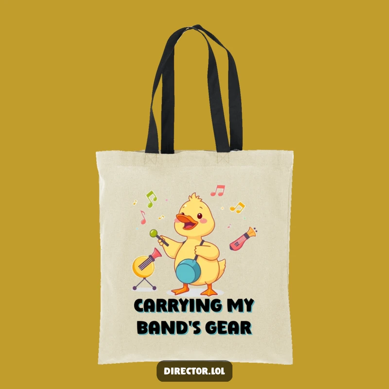 Funny Duckling Conductor Tote Bag: Carry the Music! Perfect Humorous Gift