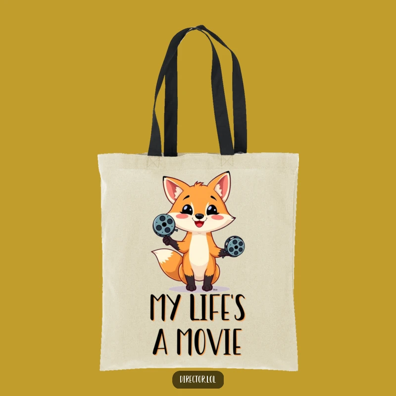 Funny Fox Juggling Tote Bag - Chic & Hilarious Accessory for Film Buffs