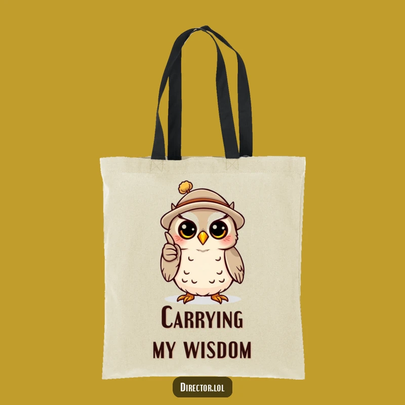 Funny Owl Professor Tote Bag: Carry Your Knowledge with Flair