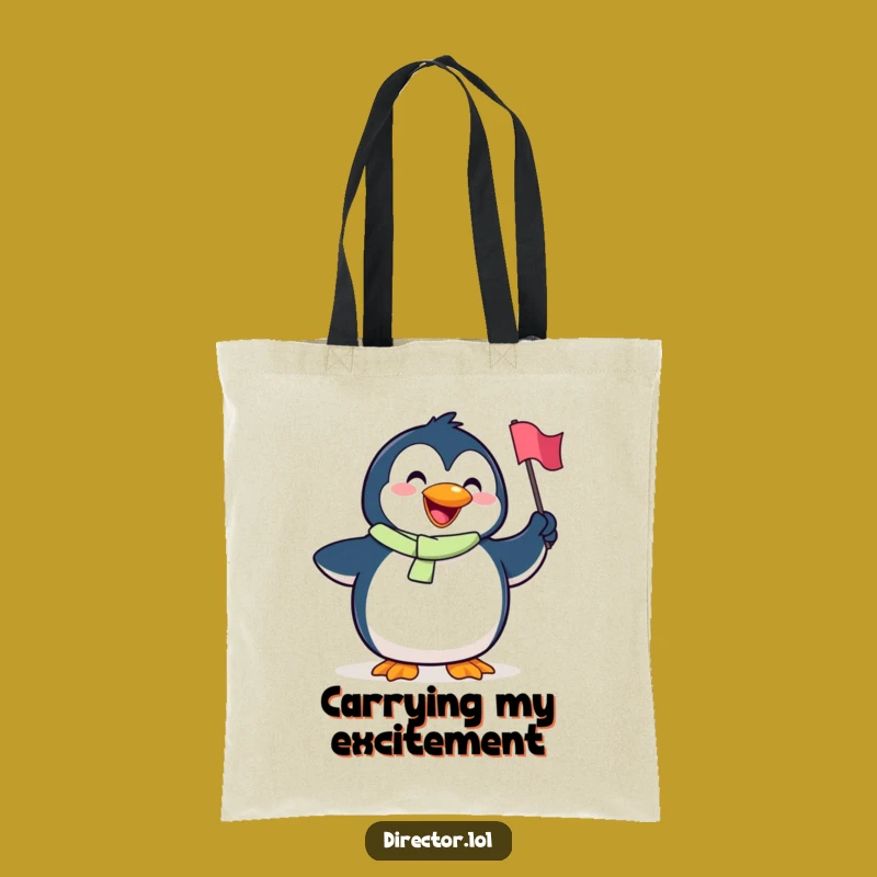 Funny Penguin Flag Tote Bag - Carry Your Happiness Everywhere