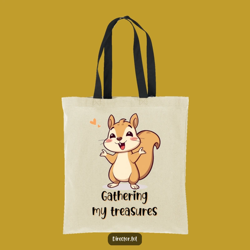 Funny Squirrel Cheerleader Tote Bag: Carry Enthusiasm Everywhere You Go