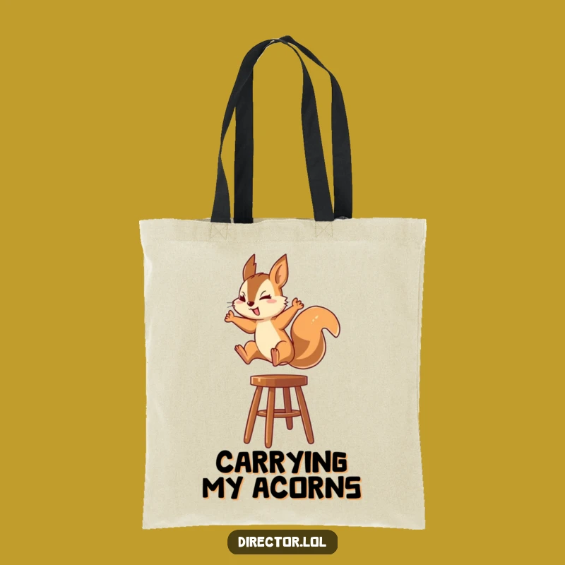 Funny Squirrel Focus Tote Bag - Carry Your Goals with Nutty Style