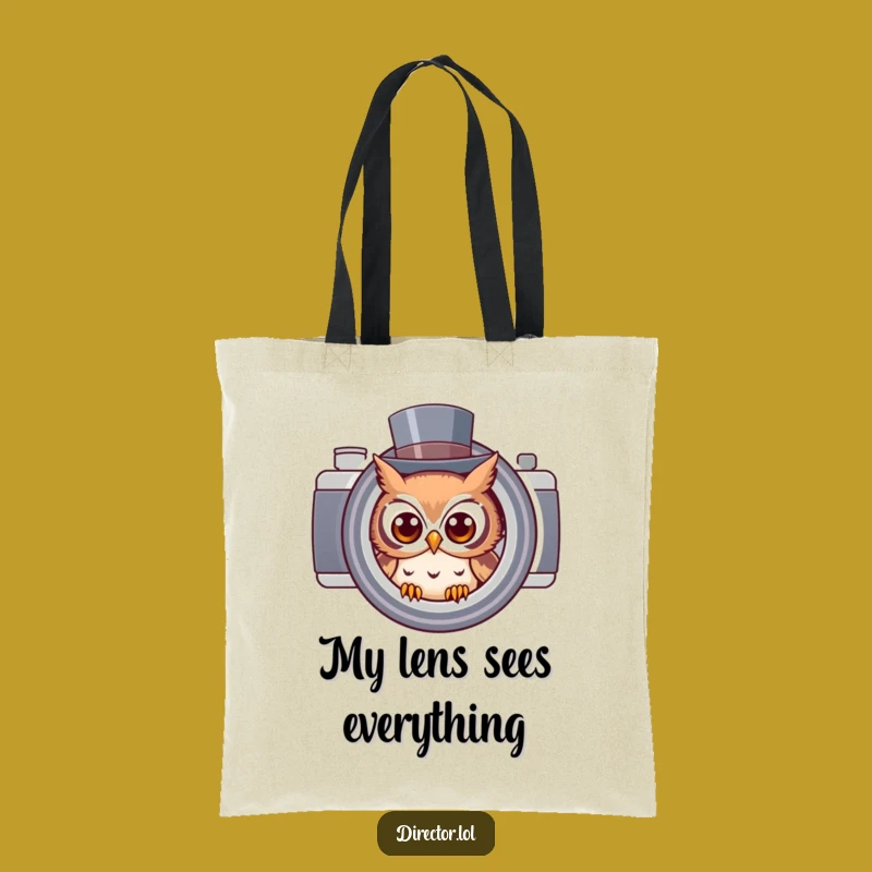 Funny Owl Photographer Tote Bag: Stylish Carry-All for Camera Gear & Laughs