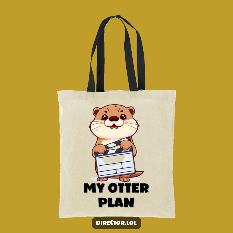Funny Determined Otter Tote Bag, Stylish Humorous Movie Accessory Gift