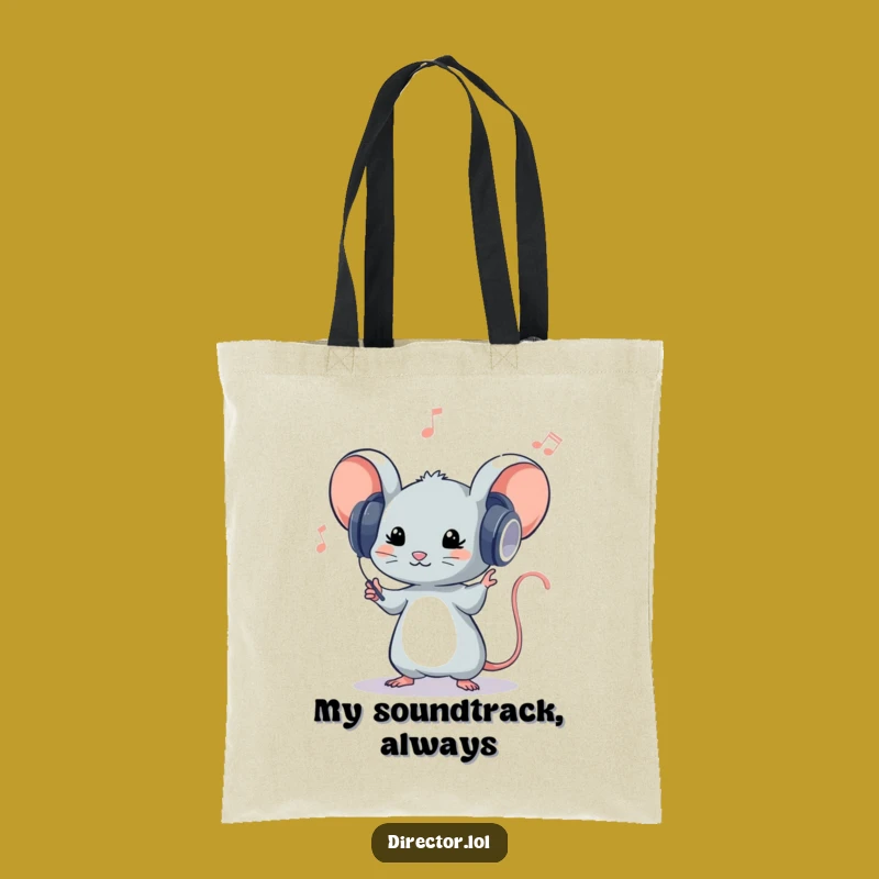 Funny Mouse Conductor Tote Bag - Chic & Hilarious Accessory for Music Fans